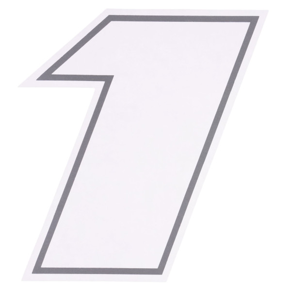 bike it Bike it deluxe 4 inch race numbers white - #1